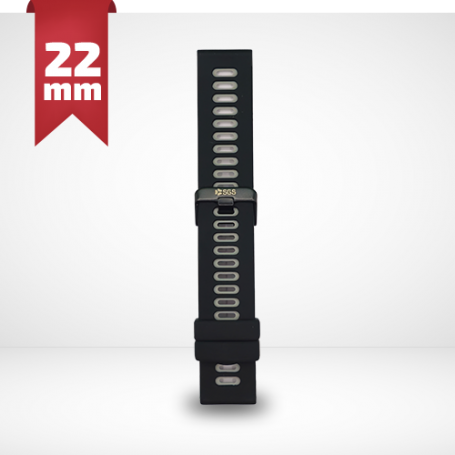 CINTURINO IN SILICONE PER SMARTWATCH 22MM NERO