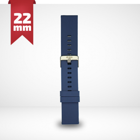 CINTURINO IN SILICONE PER SMARTWATCH 22MM BLU