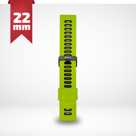 CINTURINO IN SILICONE SMARTWATCH VERDE E NERO 22MM