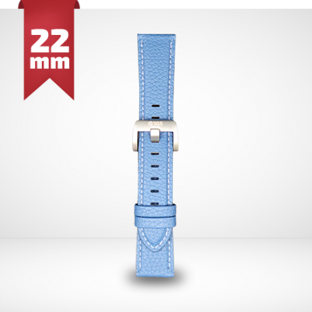 CINTURINO IN PELLE PER SMARTWATCH 22MM BLU