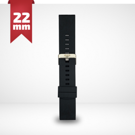 CINTURINO IN SILICONE PER SMARTWATCH 22MM NERO