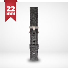 CINTURINO IN PELLE PER SMARTWATCH 22MM NERO