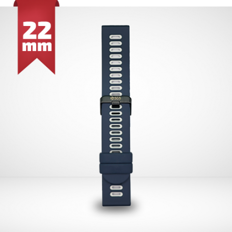 CINTURINO IN SILICONE PER SMARTWATCH 22MM BLU