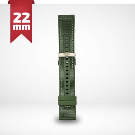 CINTURINO IN SILICONE E NYLON SMARTWATCH 22MM VERD