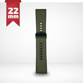 CINTURINO IN PELLE E SILICONE SMARTWATCH 22MM VERD