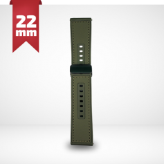 CINTURINO IN PELLE E SILICONE SMARTWATCH 22MM VERD