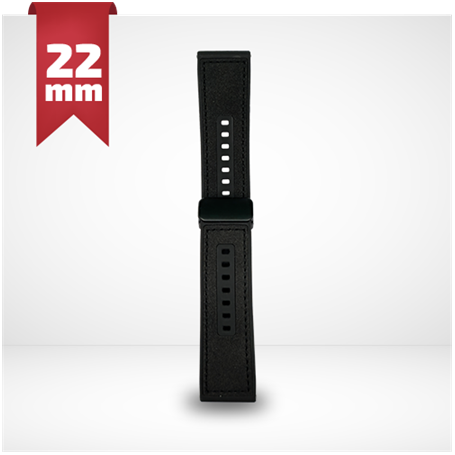 CINTURINO IN PELLE E SILICONE SMARTWATCH 22MM BLU