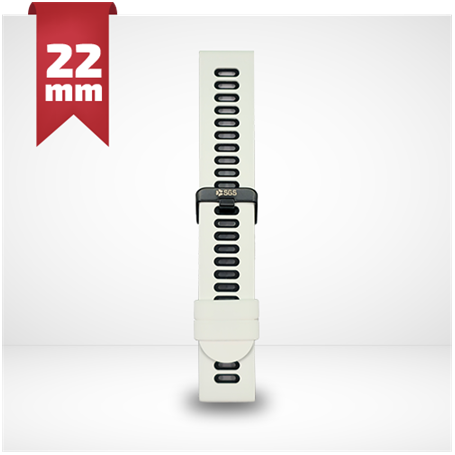 CINTURINO IN SILICONE PER SMARTWATCH 22MM BIANCO