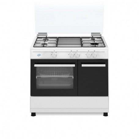 CUCINA A GAS 4 FUOCHI 90X60 BIANCA FORNO GAS+GRILL