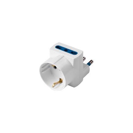 ADATTATORE 3POSTI 2PRESE 16A+T E SCHUKO