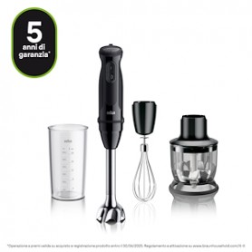 FRULLATORE AD IMMERSIONE 1000WATT 0.6LT 21VEL NERO