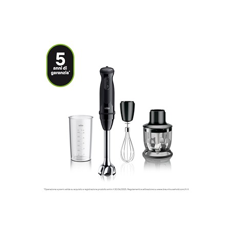 FRULLATORE AD IMMERSIONE 1000WATT 0.6LT 21VEL NERO