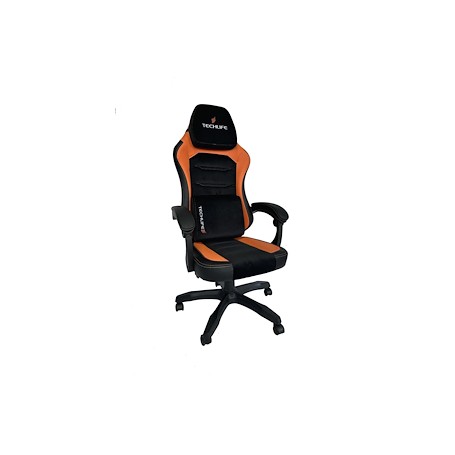 SEDIA DA GAMING CON BRACCIOLI ARANCIONE NERO