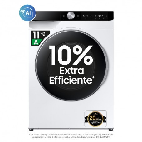 LAVATRICE 11KG 1400GIRI CLASSE A-20 INV VAPORE