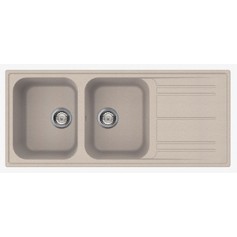 LAVELLO 2 VASCHE AVENA 116X50CM GOCC. REVERSIBILE