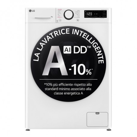 LAVATRICE 9 KG 1400GIRI CLASSE A-10% INV VAPORE