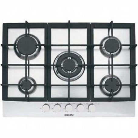 PIANO COTTURA A GAS 5 FUOCHI 70CM INOX GHISA