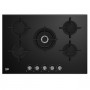 PIANO COTTURA A GAS 5 FUOCHI 75CM CRISTALLO NERO
