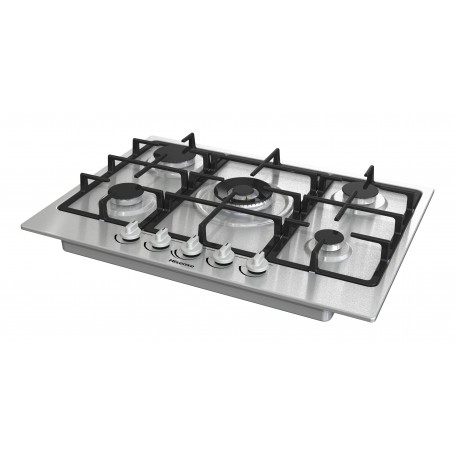 PIANO COTTURA A GAS 5 FUOCHI 70CM INOX GHISA