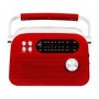 RADIO PORTATILE RICARIBILE MP3 USB MICRO SD ROSSA