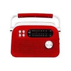 RADIO PORTATILE RICARIBILE MP3 USB MICRO SD ROSSA