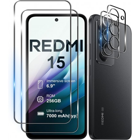 PELLICOLA IN VETRO TEMPERATO 9H PER REDMI 15
