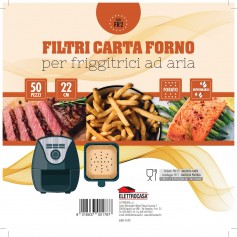 FILTRI CARTA QUADRATI PER FRIGGITRICE AD ARIA 50PZ