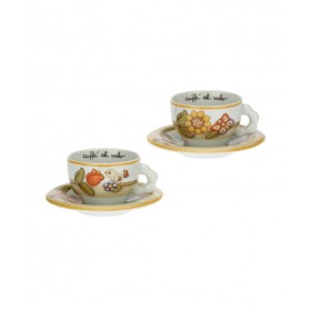 SET 2 TAZZINE DA CAFFÈ CON PIATTINO
