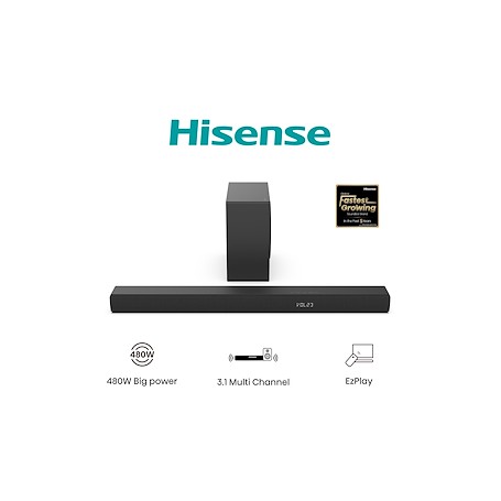 SOUNDBAR 480WATT + SUBWOOFER WIRELESS 3.1 BT