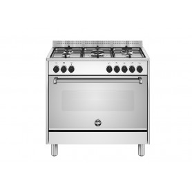 CUCINA A GAS 5 FUOCHI 90X60 INOX FORNO ELETTRICO