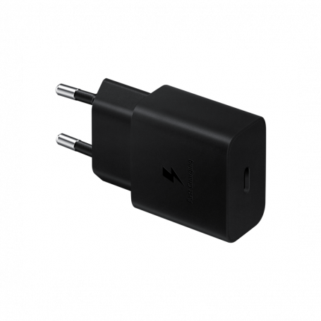 CARICATORE DA RETE 15WATT CON CAVO USB-C NERO
