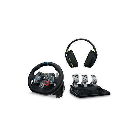 VOLANTE CON PEDALIERA PS4/PS5 CON CUFFIA WIRELESS