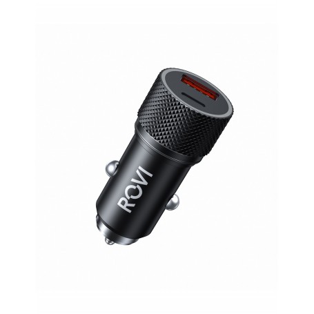 CARICATORE D AUTO DOPPIA PORTA TYPE C USB 38WATT