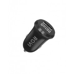 CARICATORE D AUTO DOPPIO USB 2.4A NERO