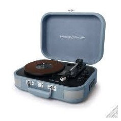 GIRADISCHI 33/45/78 CON BLUETOOTH AZZURRO