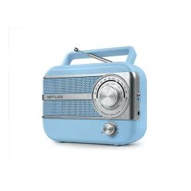 RADIO PORTATILE AM/FM AUX COLORE BLU SKY VINTAGE