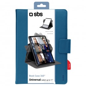 CUSTODIA A LIBRO PER TABLET UNIVERSALE 11 BLU