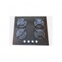 PIANO COTTURA A GAS 4 FUOCHI 60CM VETRO NERO CM FR