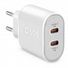 CARICATORE DA RETE 2 USB-C 20WATT BIANCO