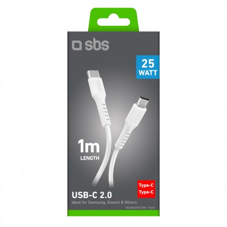 CAVO DATI DA TYPE-C A TYPE-C 1MT BIANCO