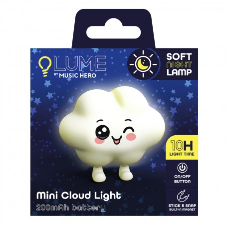 LUCE NOTTURNA IN SILICONE CON MAGNETE NUVOLA