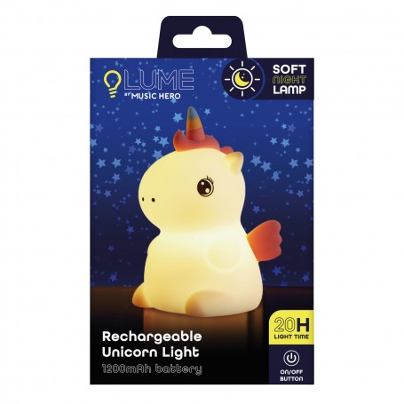 LUCE NOTTURNA A LED UNICORNO 3 INTENSITÀ
