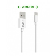 CAVO DATI DA TYPE-C A USB 2.0A 2MT BIANCO