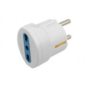 ADATTATORE PRESA BIVALENTE SPINA SCHUKO 10/16A