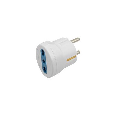 ADATTATORE PRESA BIVALENTE SPINA SCHUKO 10/16A