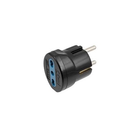 ADATTATORE PRESA BIVALENTE SCHUKO NERO