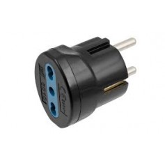 ADATTATORE PRESA BIVALENTE SCHUKO NERO