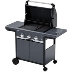 BARBECUE A GAS CON 3 BRUCIATORI NERO
