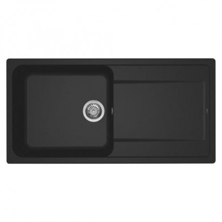 LAVELLO 1 VASCA CON GOCCIOLATOIO REVERSIBILE NERO