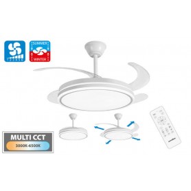 VENTILATORE  A SOFFITTO FAN 30WATT LAMP 40WATT WH